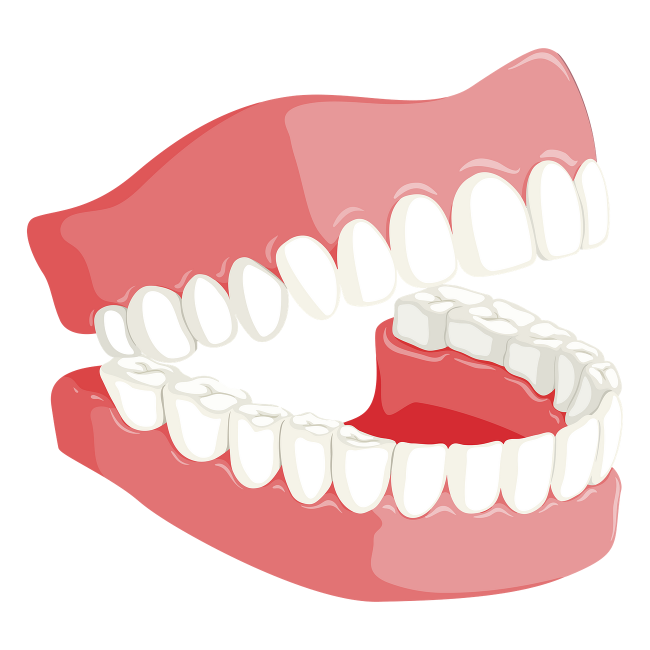 Laughing teeth png sticker illustration